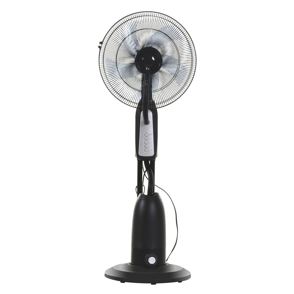 Pedestal Fan With Water Atomizer 2.8L, Mist Function, Adjustable Tilt Angle, Metal, Height 120Cm