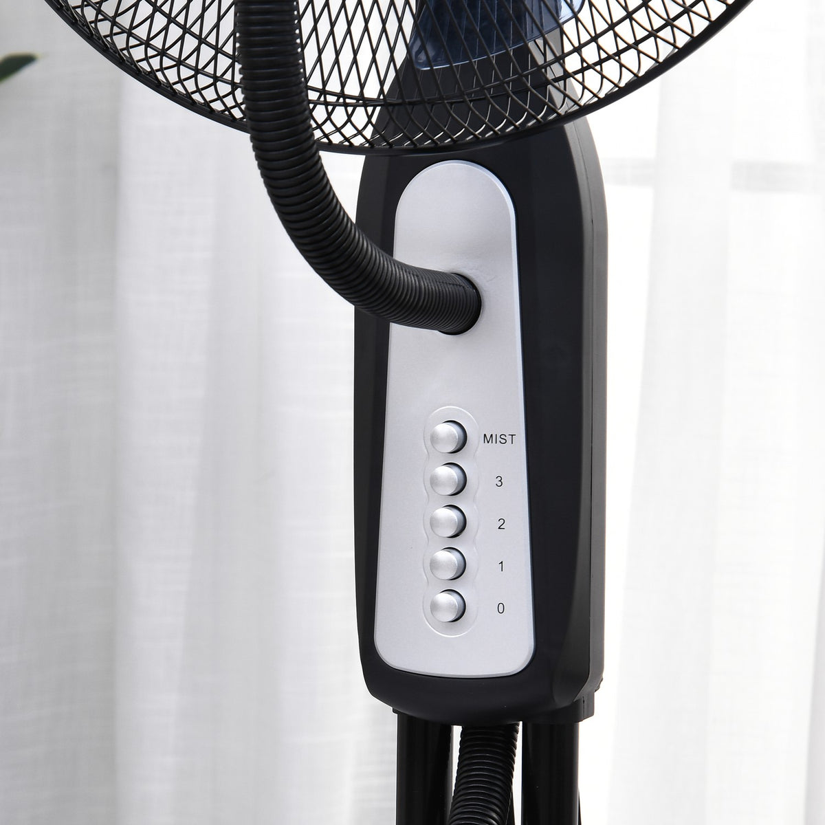Pedestal Fan With Water Atomizer 2.8L, Mist Function, Adjustable Tilt Angle, Metal, Height 120Cm