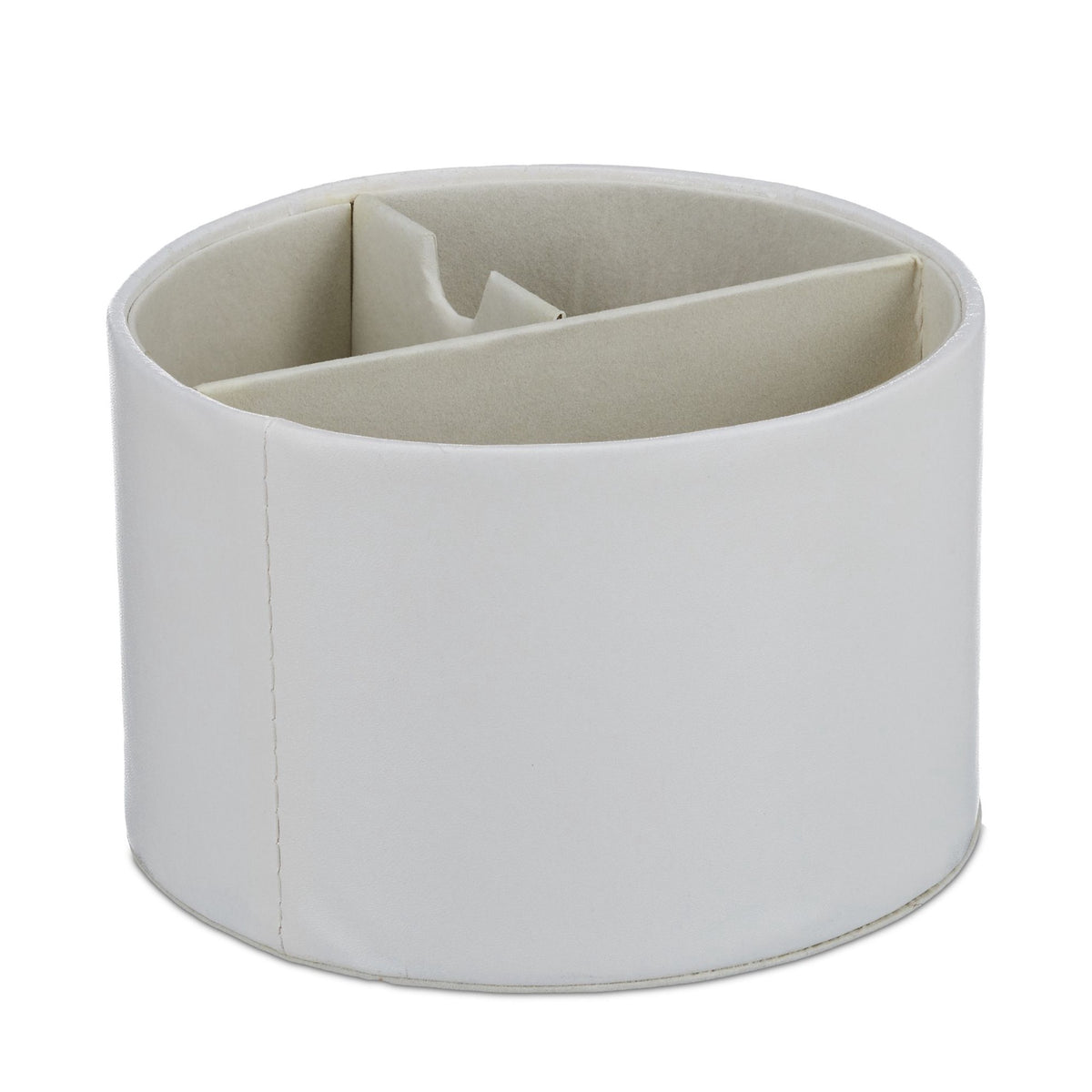 Pen holder round leather look
