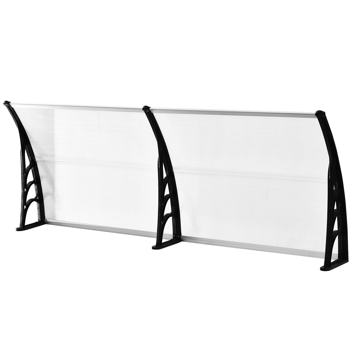Pent Canopy Canopy For Front Door 75X195X23 Cm Canopy 5Mm Polycarbonate Sun Protection Rain Protection For Outside Aluminum Transparent