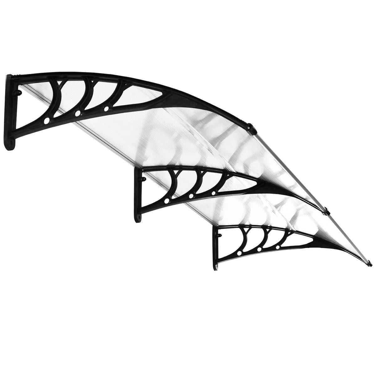 Pent Canopy Canopy For Front Door 75X195X23 Cm Canopy 5Mm Polycarbonate Sun Protection Rain Protection For Outside Aluminum Transparent