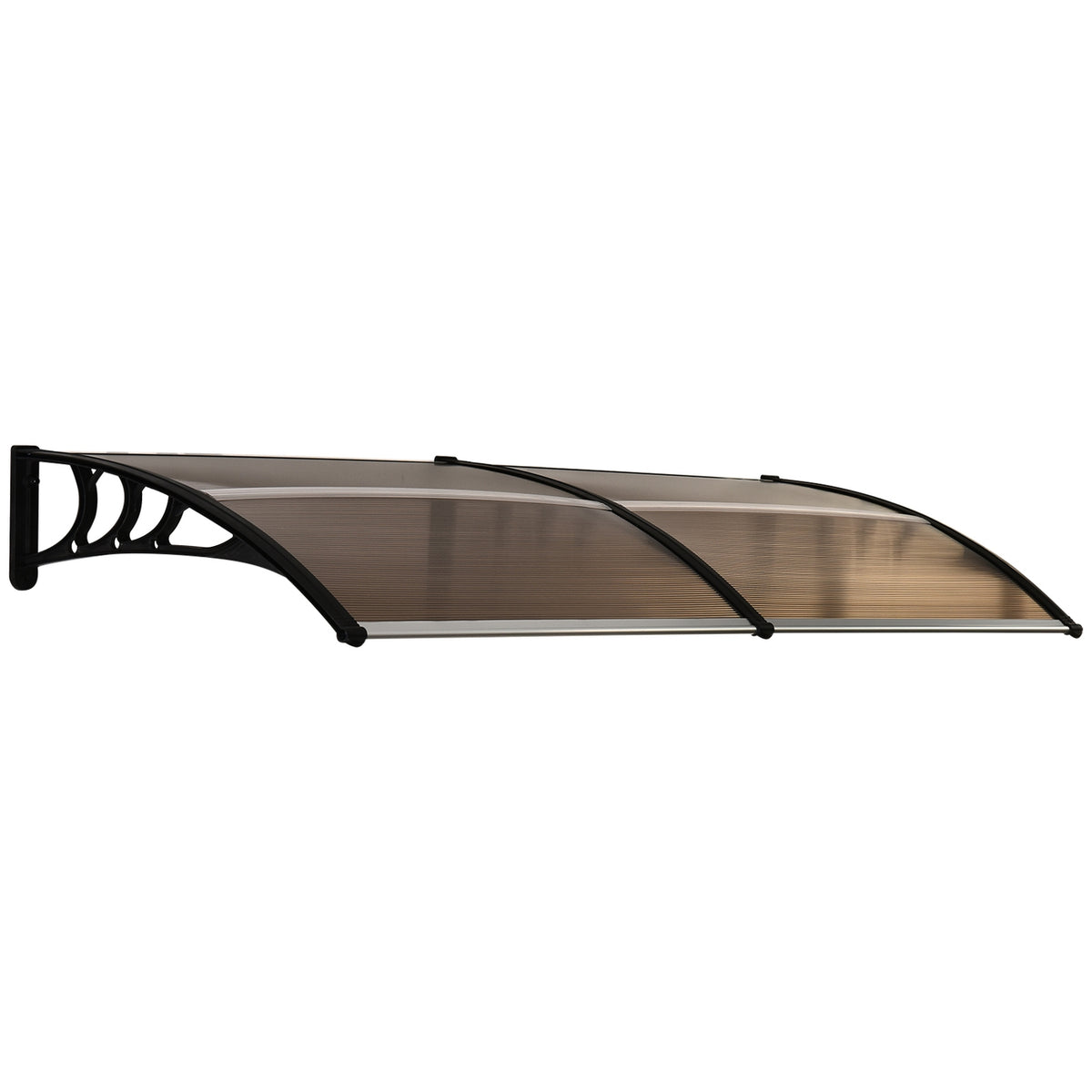 Pent Canopy Canopy For Front Door, Polycarbonate Canopy, Sun Protection, Rain Protection, Brown, 75X195X23Cm