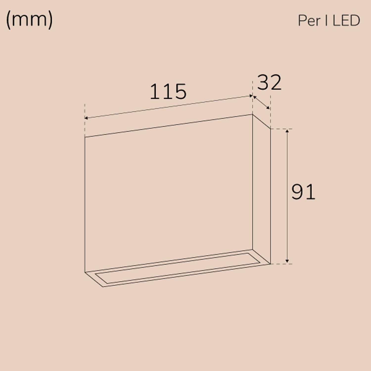 Per I Wall luminaire LED IP54 3000K 4W 210lm Anthracite