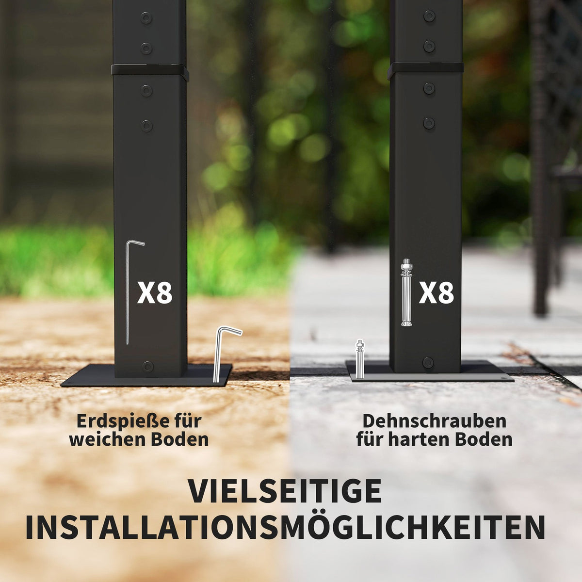 Pergola 3x3m garden pavilion patio roof made of metal, garden pavilion with adjustable roof, UV protection 30+ free-standing sun protection for terrace and garden, dark gray