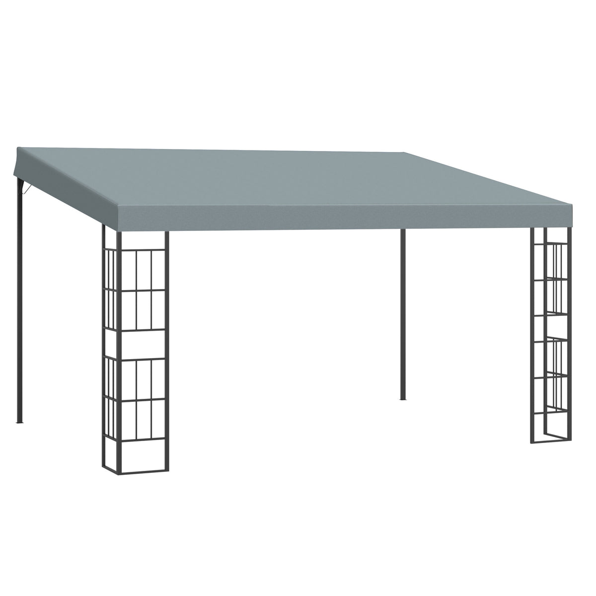 Pergola 4 X 3 M Garden Gazebo Gazebo Canopy Tent Metal Polyester Grey