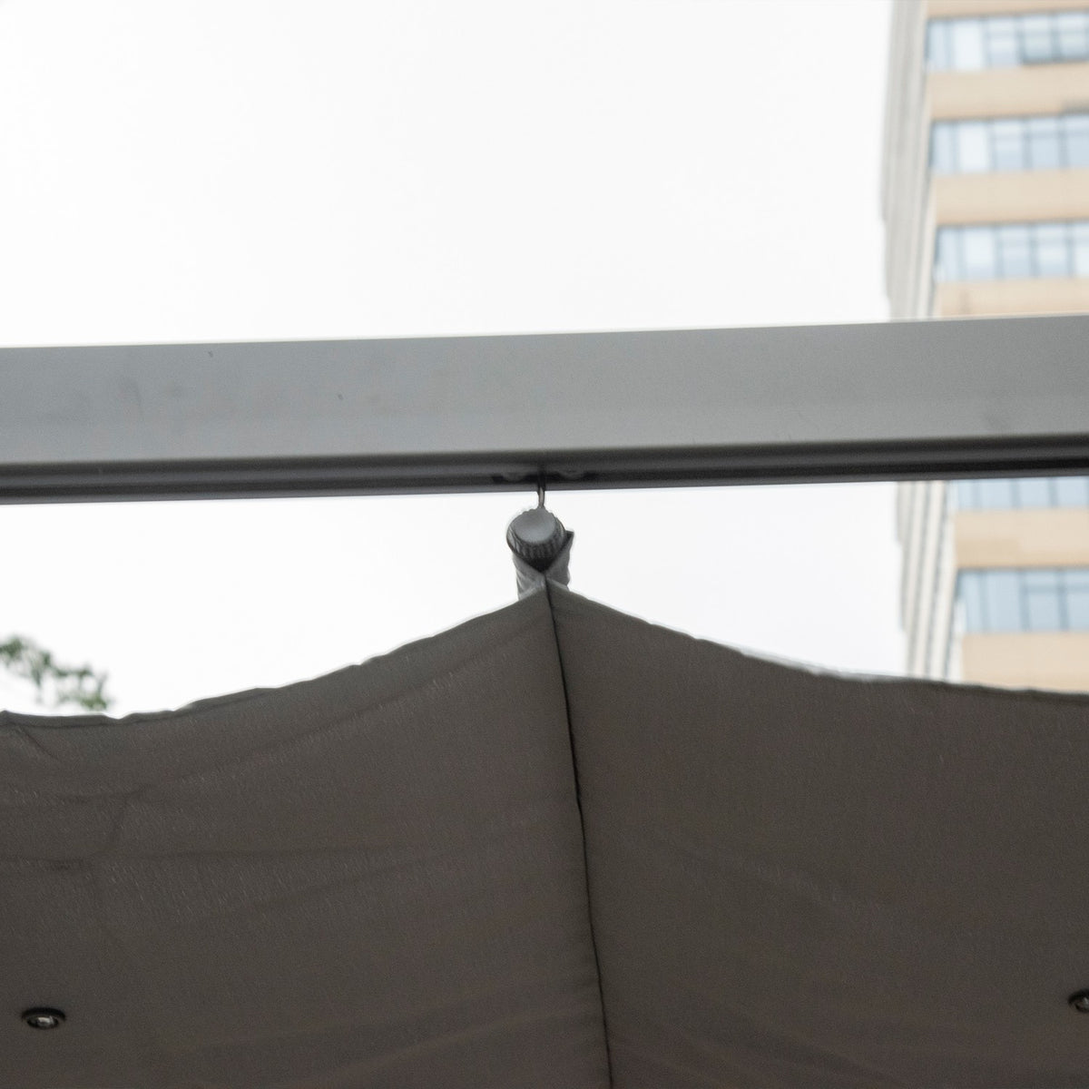 Pergola Gazebo Patio Canopy With Sliding Roof, Garden, Aluminum, Charcoal Gray + Dark Gray, 3X3X2.23M