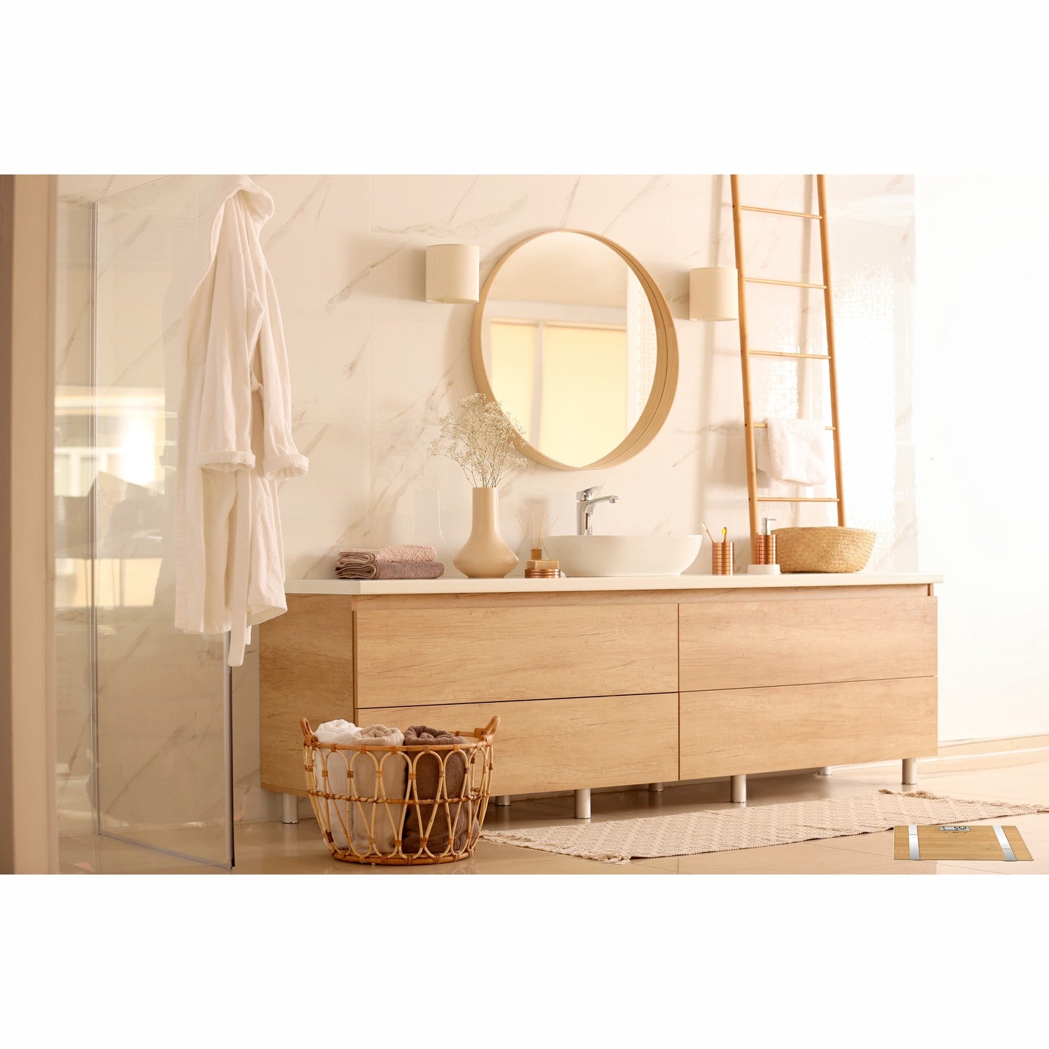 Personal scale Bamboo Fit BMI 10 user, 180 kg