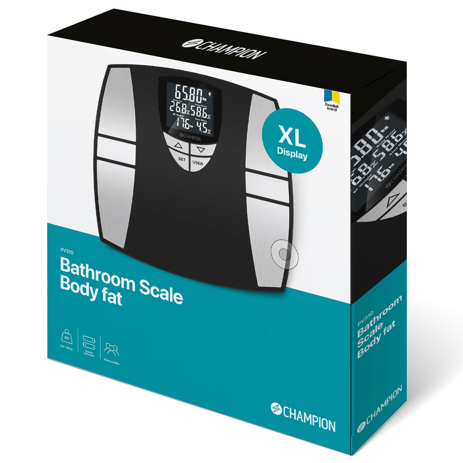 Personal scale Body Fat PV310 Black/Silver