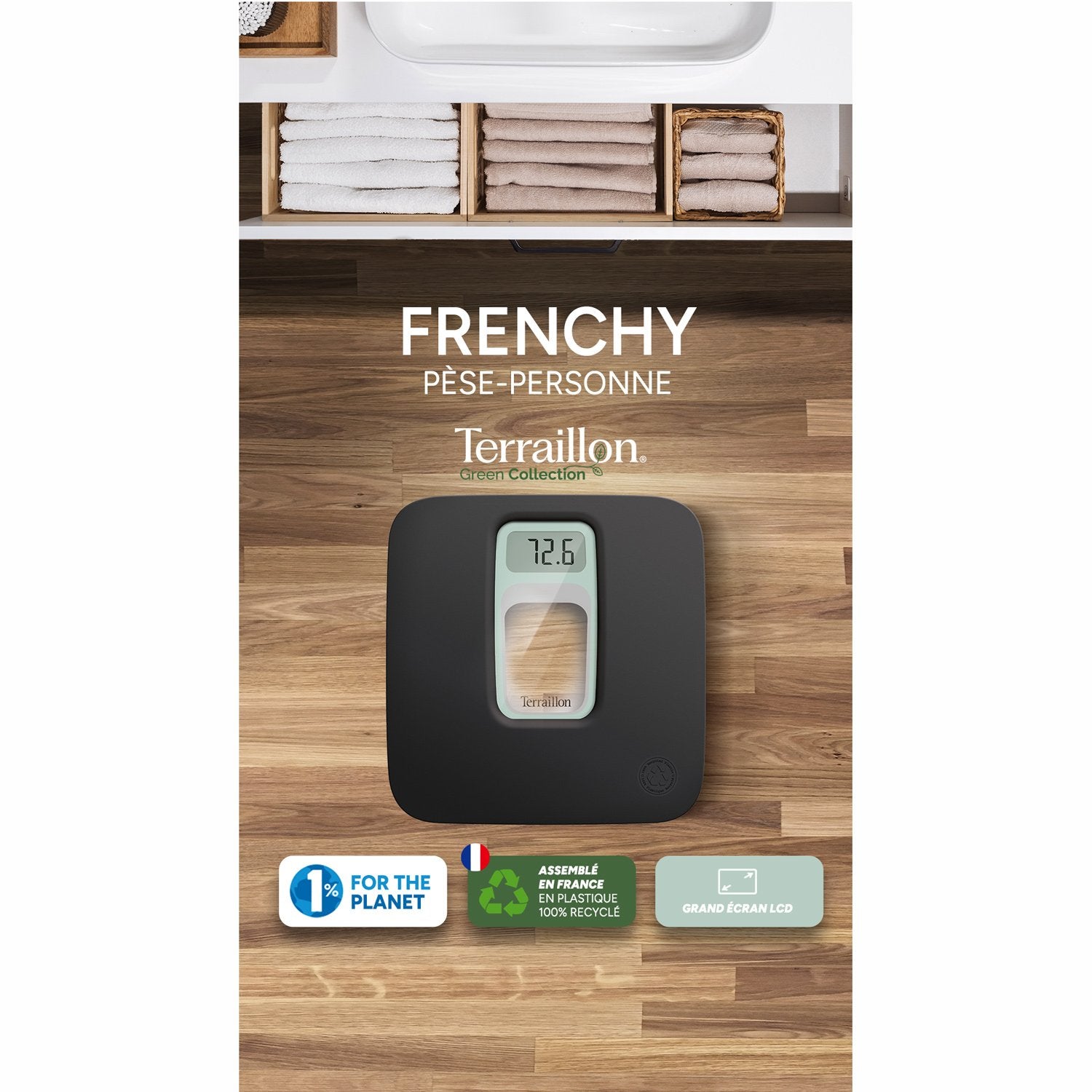 Personal scale Frenchy 100% Re-Cycled & 1% for the Planet 160 kg