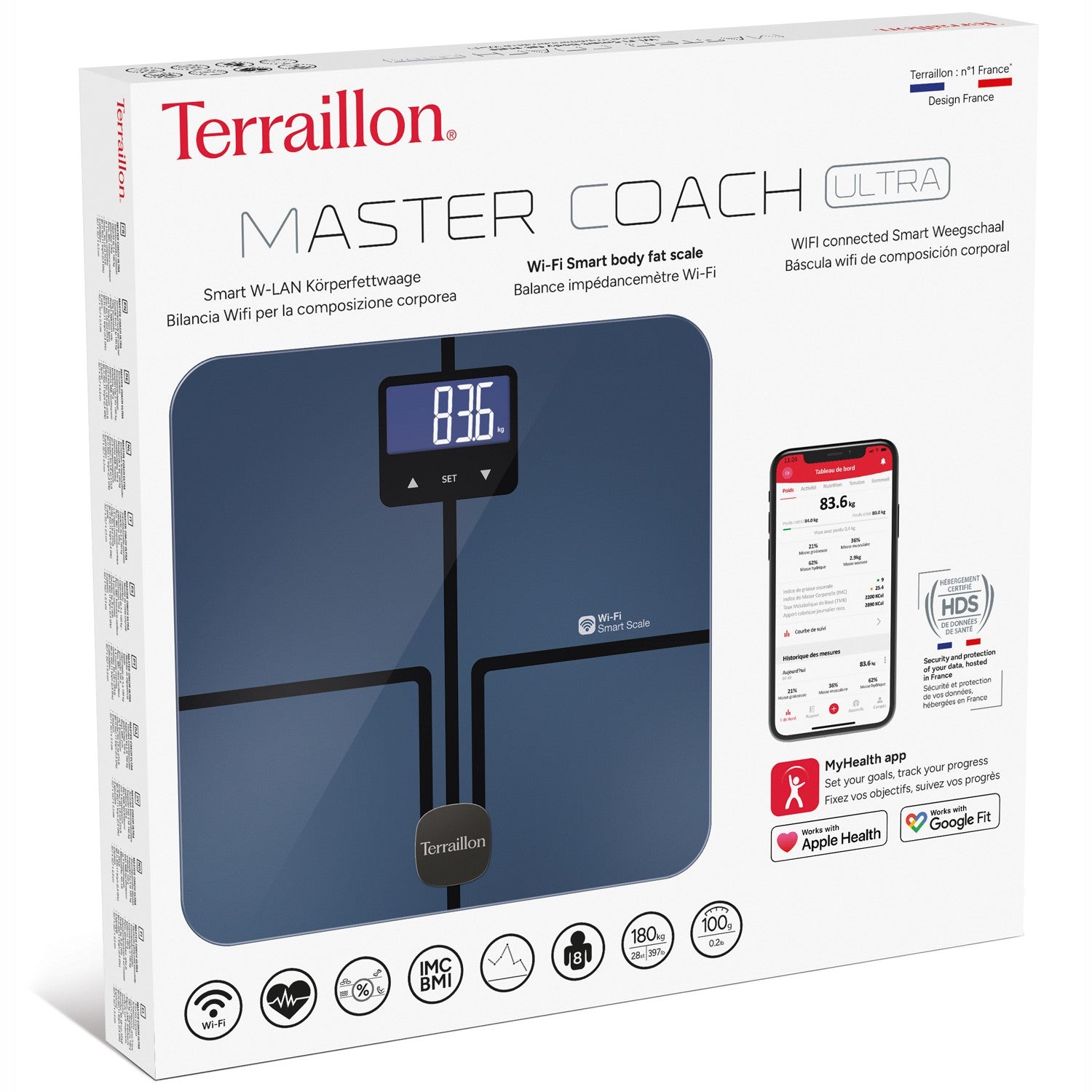 Personal scale Master Coach Ultra Wifi & BMI 180 kg