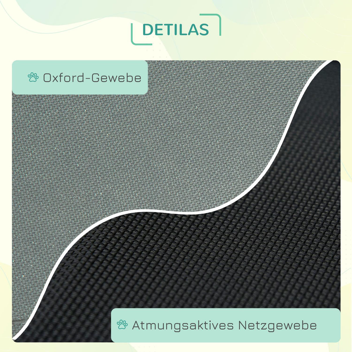 Pet Bed Canopy Raised Outdoor Dog Bed Roof Breathable Taffeta Fabric Gray 122X92X108Cm