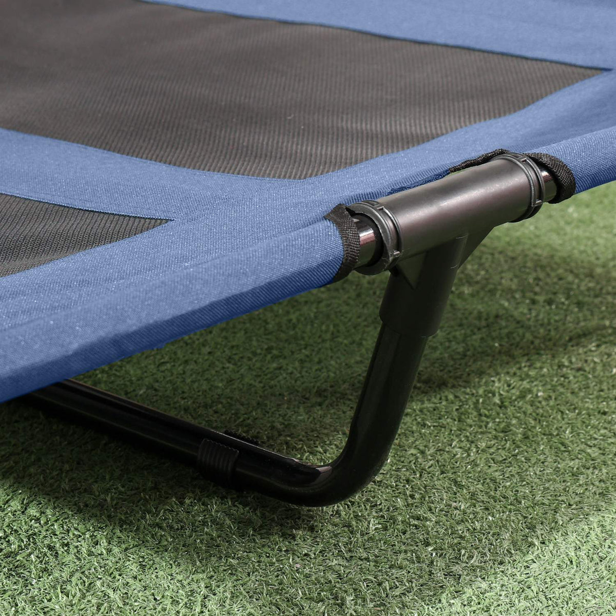 Pet Bed With Canopy Elevated Outdoor Dog Bed With Uv Protection, Mesh Pet Bed For Medium Dogs