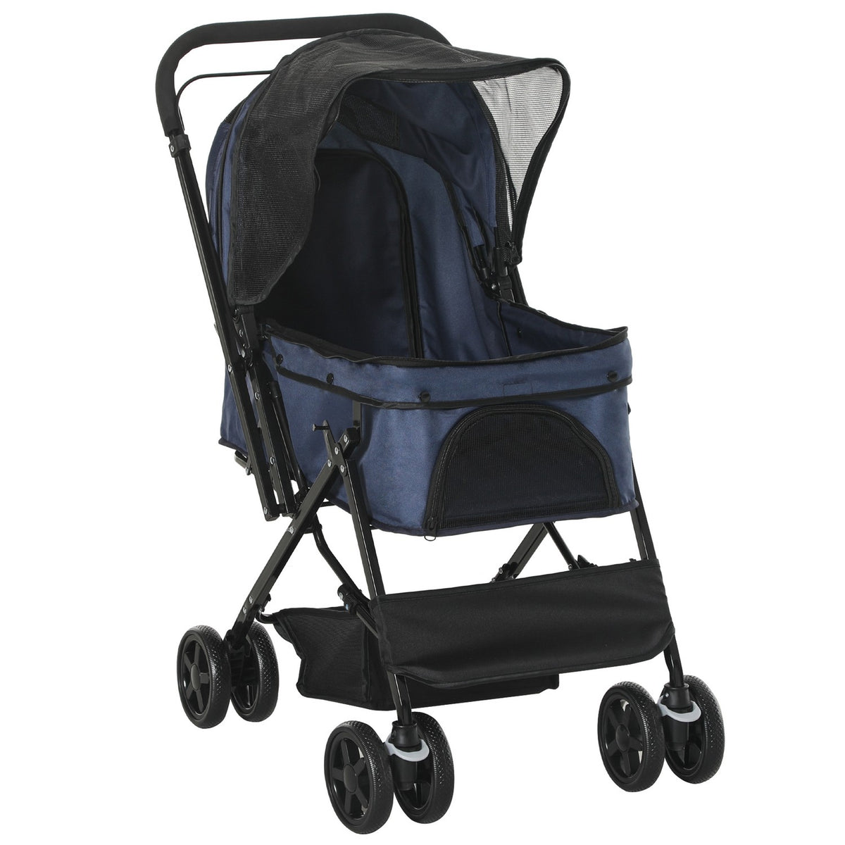Pet Cart Cat Buggy Oxford Blue 76.5X52X95Cm Small Dogs & Cats