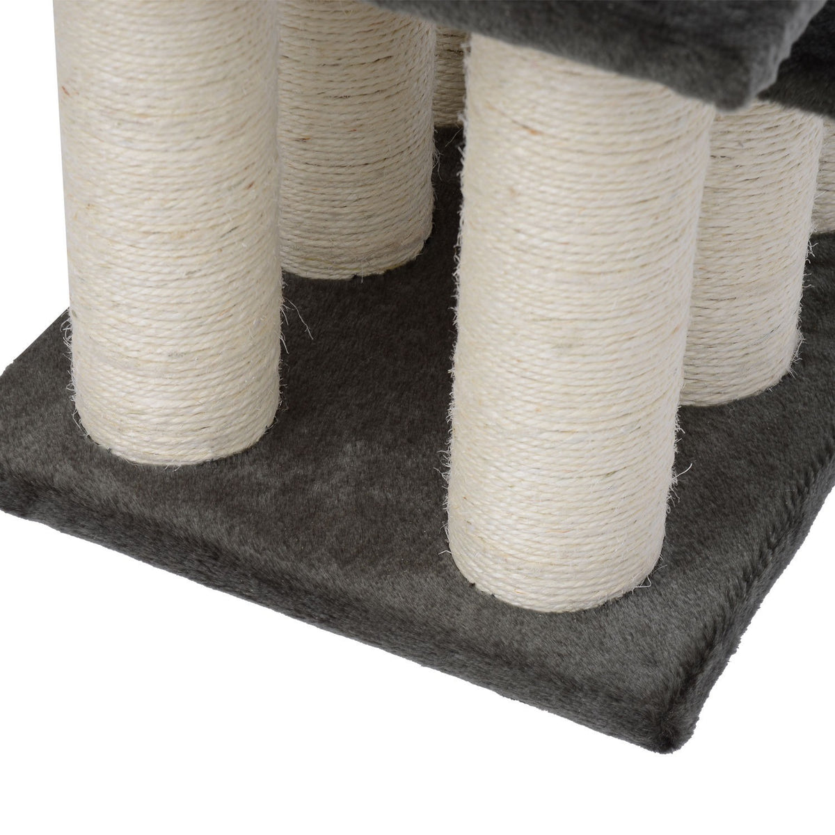 Pet Stairs For Cats And Dogs 3-Step Dog Stairs & Cat Stairs, Plush, Dark Gray, 45X35X34Cm