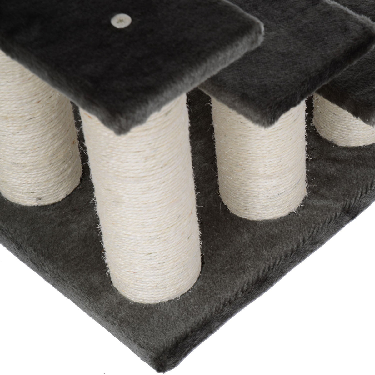 Pet Stairs For Cats And Dogs 3-Step Dog Stairs & Cat Stairs, Plush, Dark Gray, 45X35X34Cm