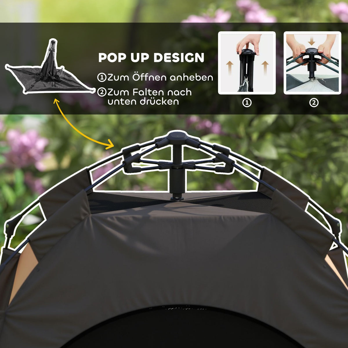 Pet Tent, Dog Tent, Outdoor Cat House, Dog House with Mesh Window, Dog Teepee Tent with Carry Bag, Sun Canopy for Backyard, Living Room, Dark Brown
