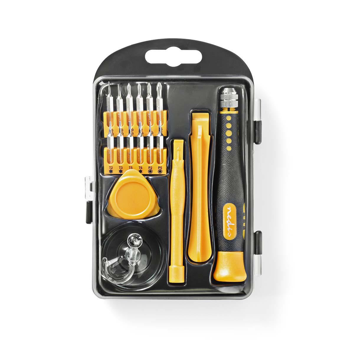 Phone/tablet repair set | 17-in-1 | Reading tablet / PC / Smartphone | Philips bits | Slotted Bits | Pentalobe bits | Tri-wing bits