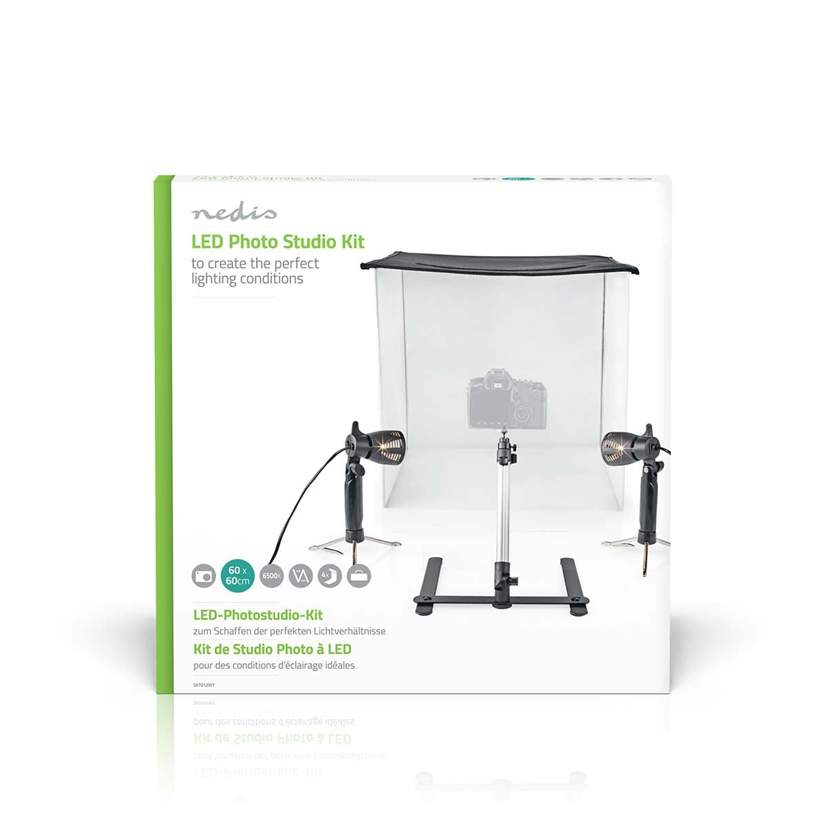 Photo Studio Kit | 400 lm | Foldable | Backgrounds included | Suitcase included | Black
