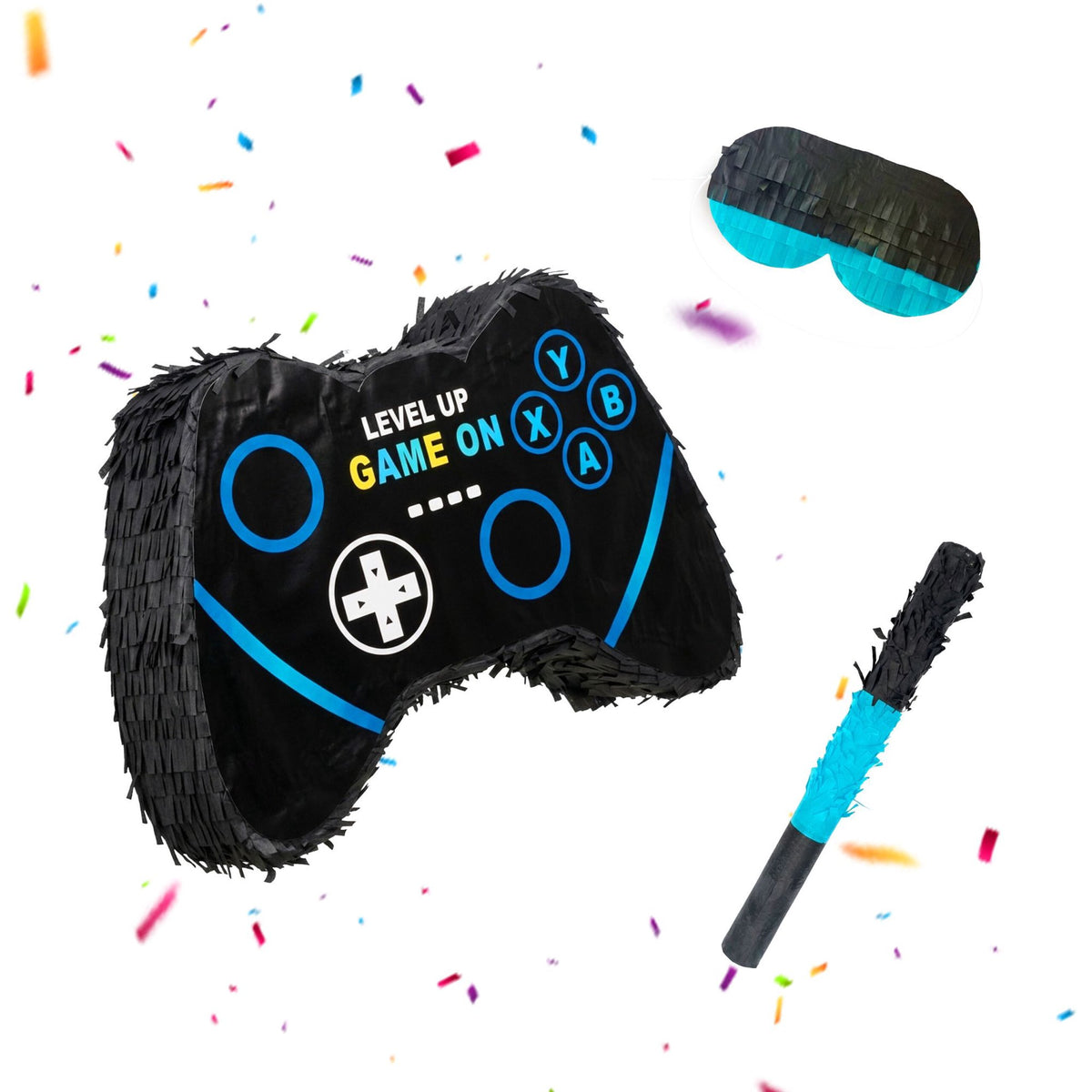 Piñata Set With Stick And Mask For Kids' Parties