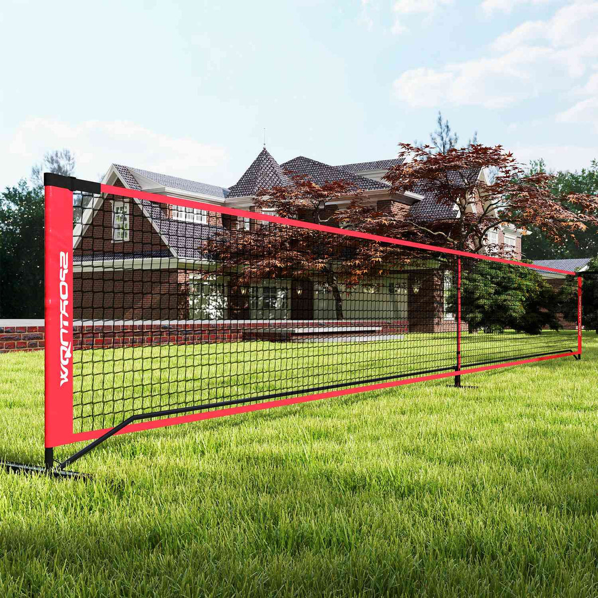 Pickleball Net Portable Set 6.7m Pickleball System with Net, Court Marking Set, Ball Collector, Four Balls and Carry Bag for Outdoor, Driveway