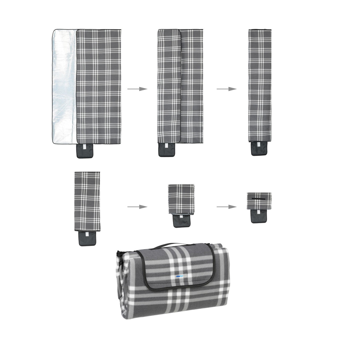 Picnic blanket 200 x 200 cm checkered