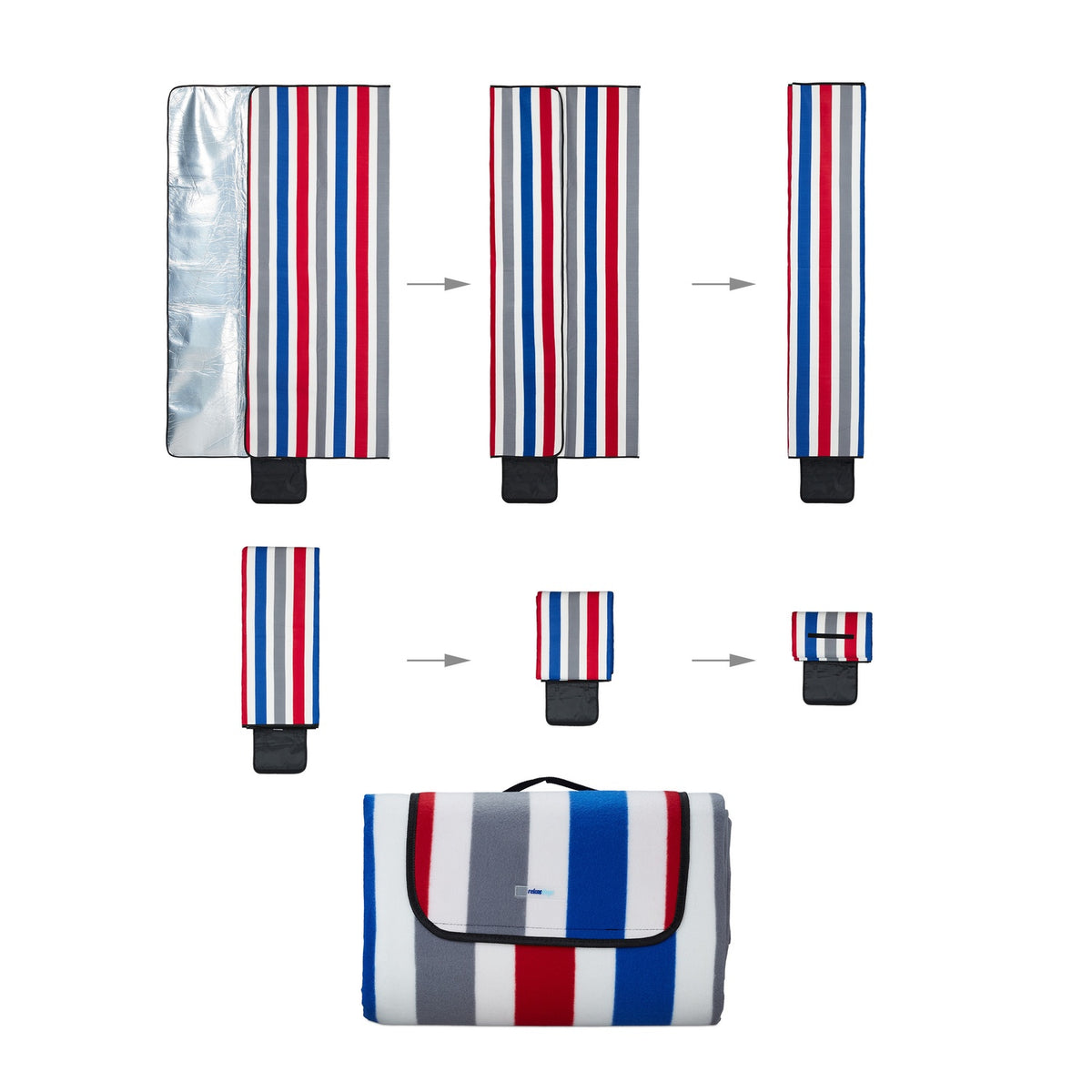 Picnic blanket 300 x 200 cm striped