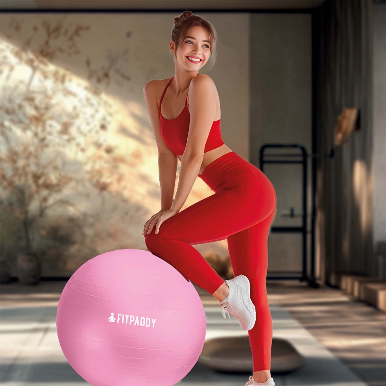 Pilates Ball 65cm, Pink, Anti-Burst Stability Ball