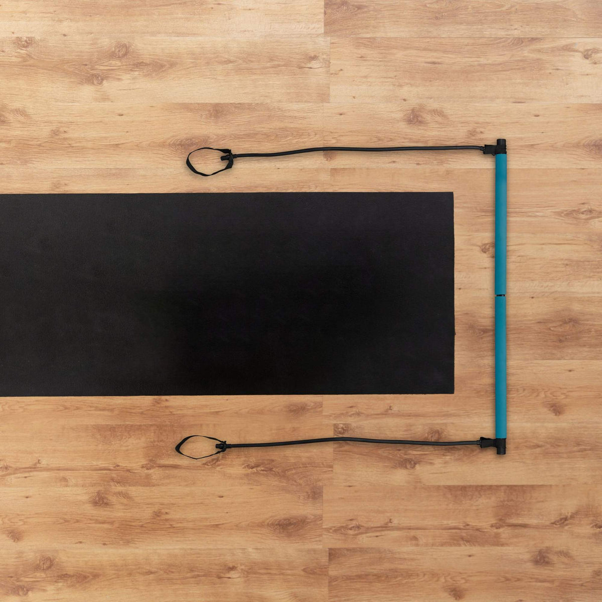 Pilates bar with resistance bands