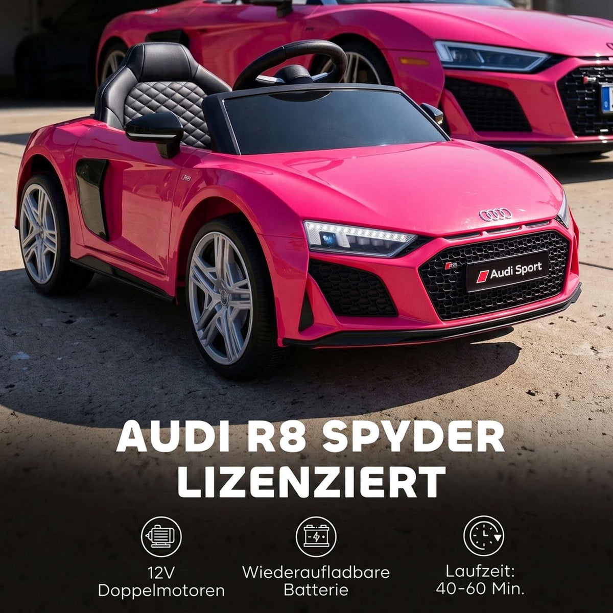 Pink 12V Kids Electric Car with Remote & Suspension