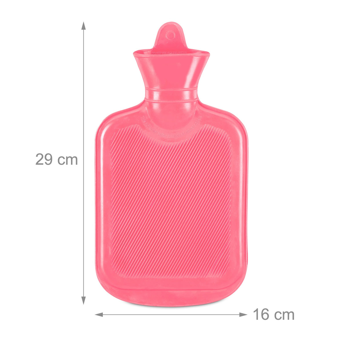 Pink Hot Water Bottle 1L – Leak-Proof, Pain Relief