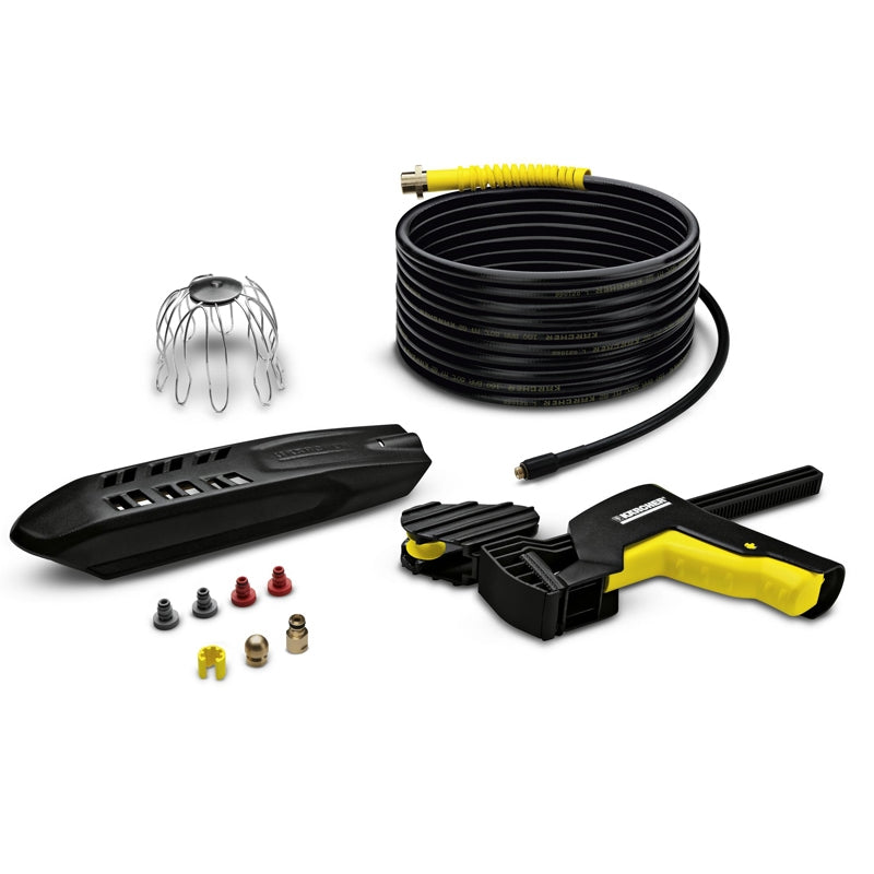 Pipe cleaner set with gutter cleaner