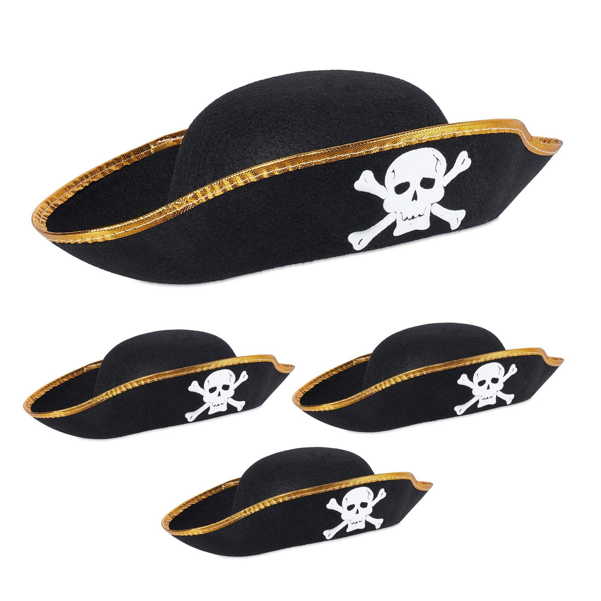 Pirate hat, set of 4