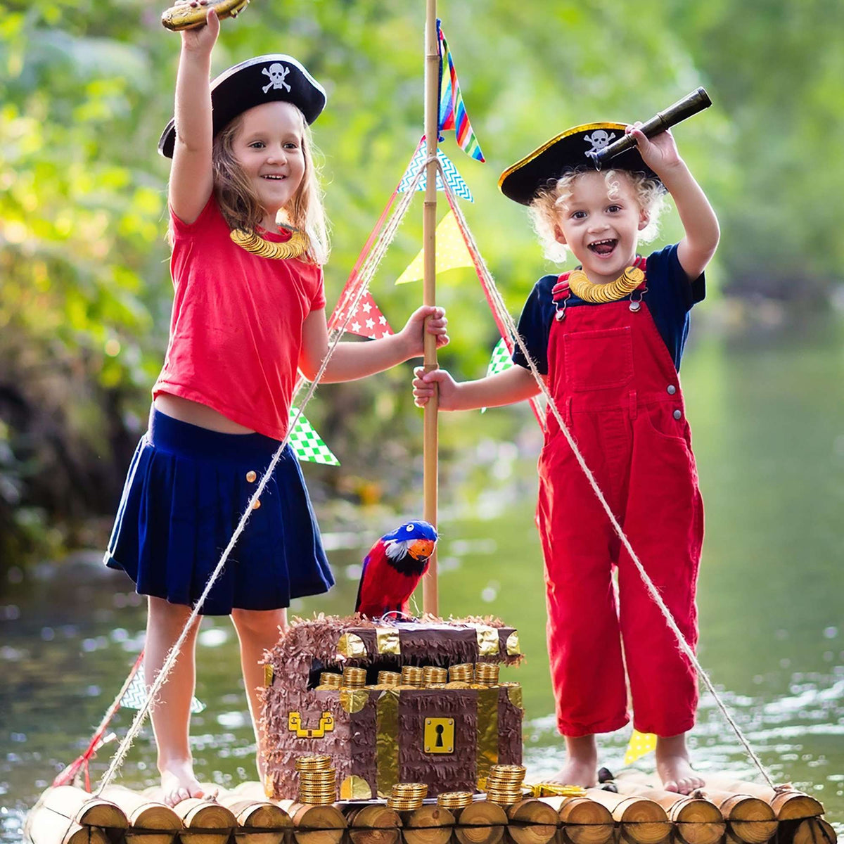 Pirates with gold coins