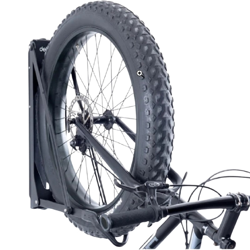 Pivot Bike Rack, Black – Space-Saving, Roll-On Design