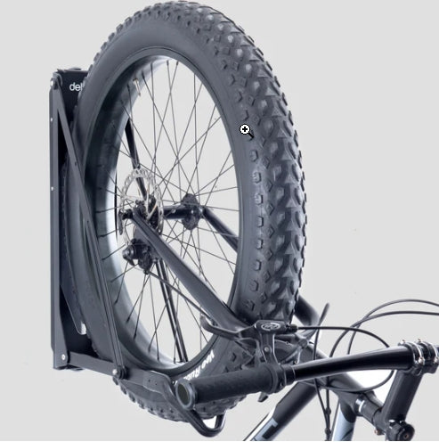 Pivot Bike Rack, Black – Space-Saving, Roll-On Design