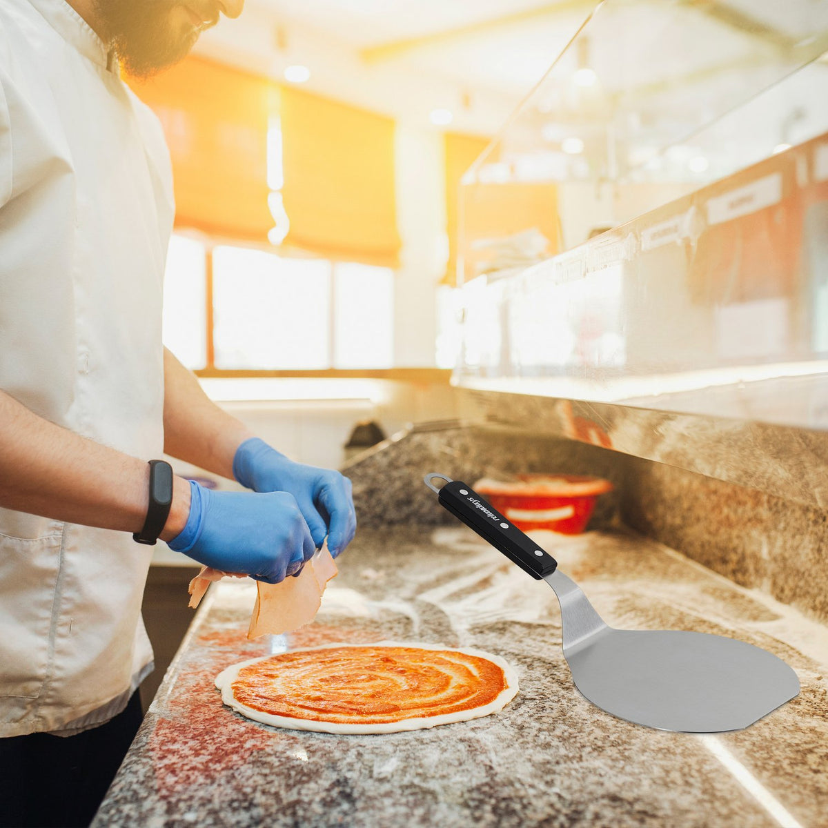Pizza Slider with wooden handle
