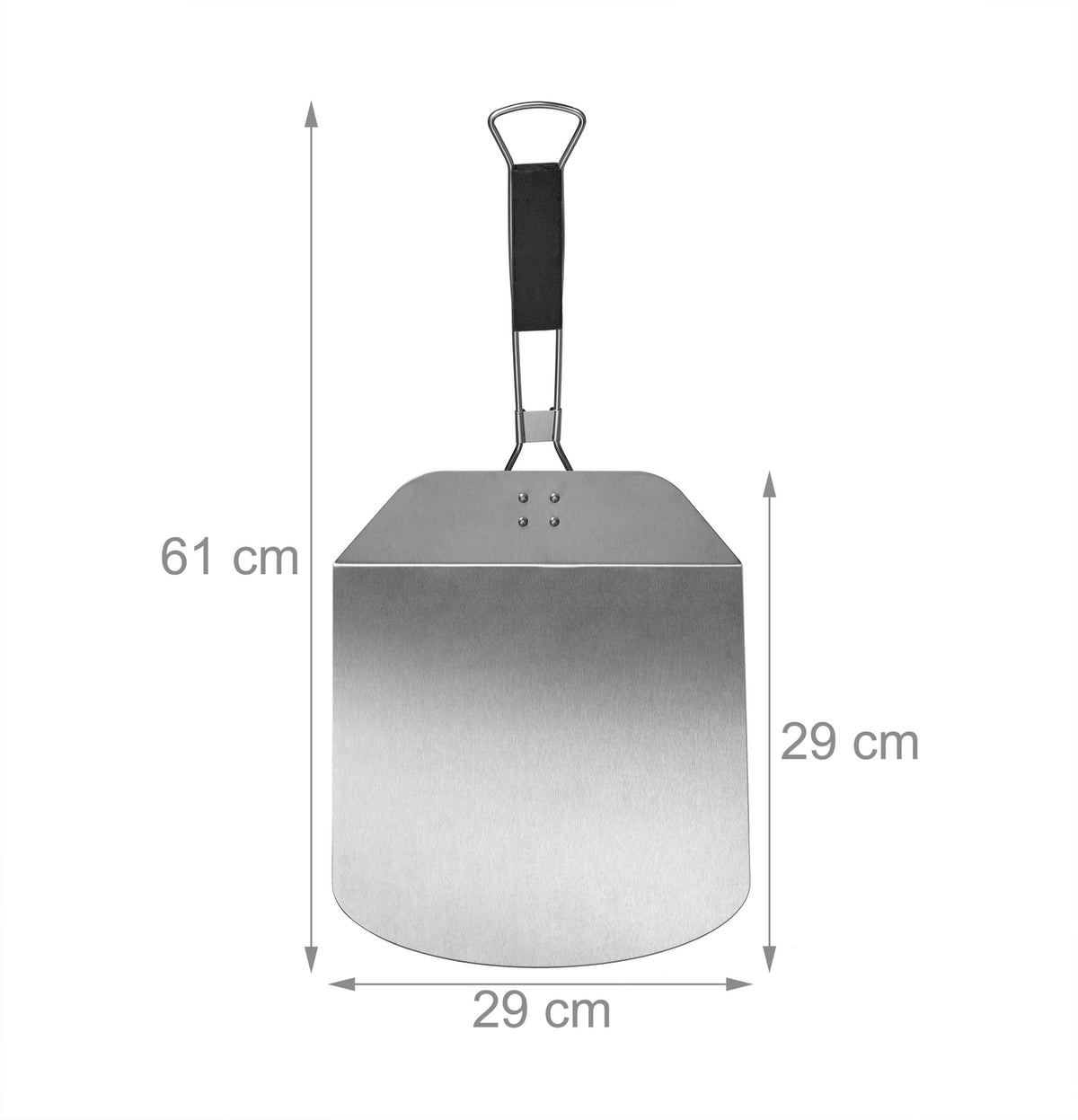 Pizza shovel with wooden handle