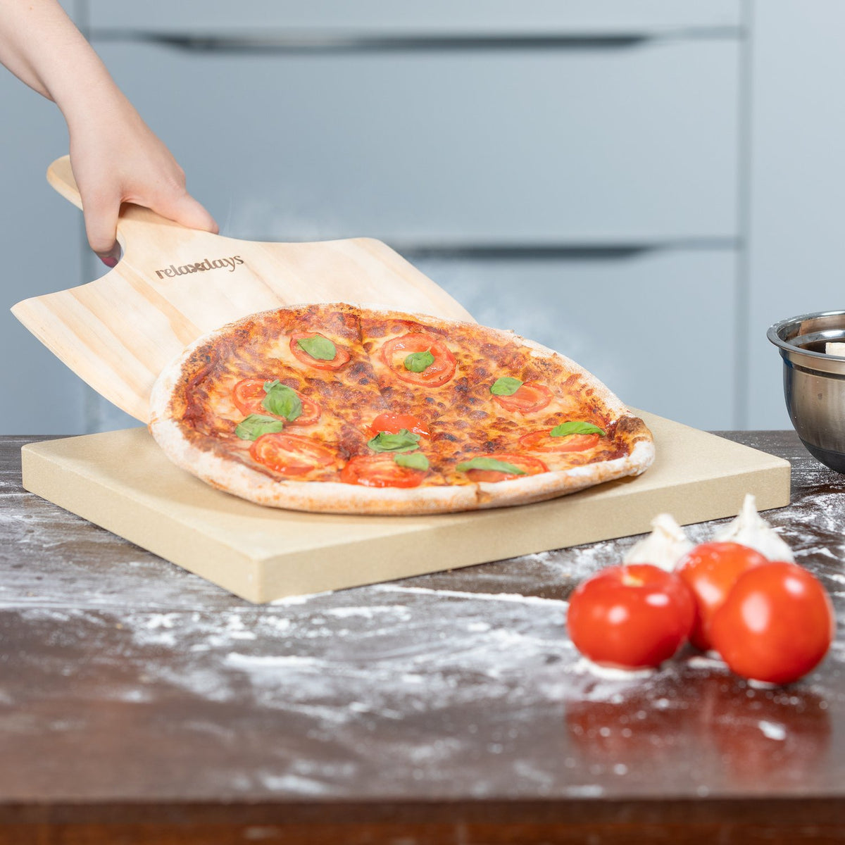 Pizza stone 3 cm in set
