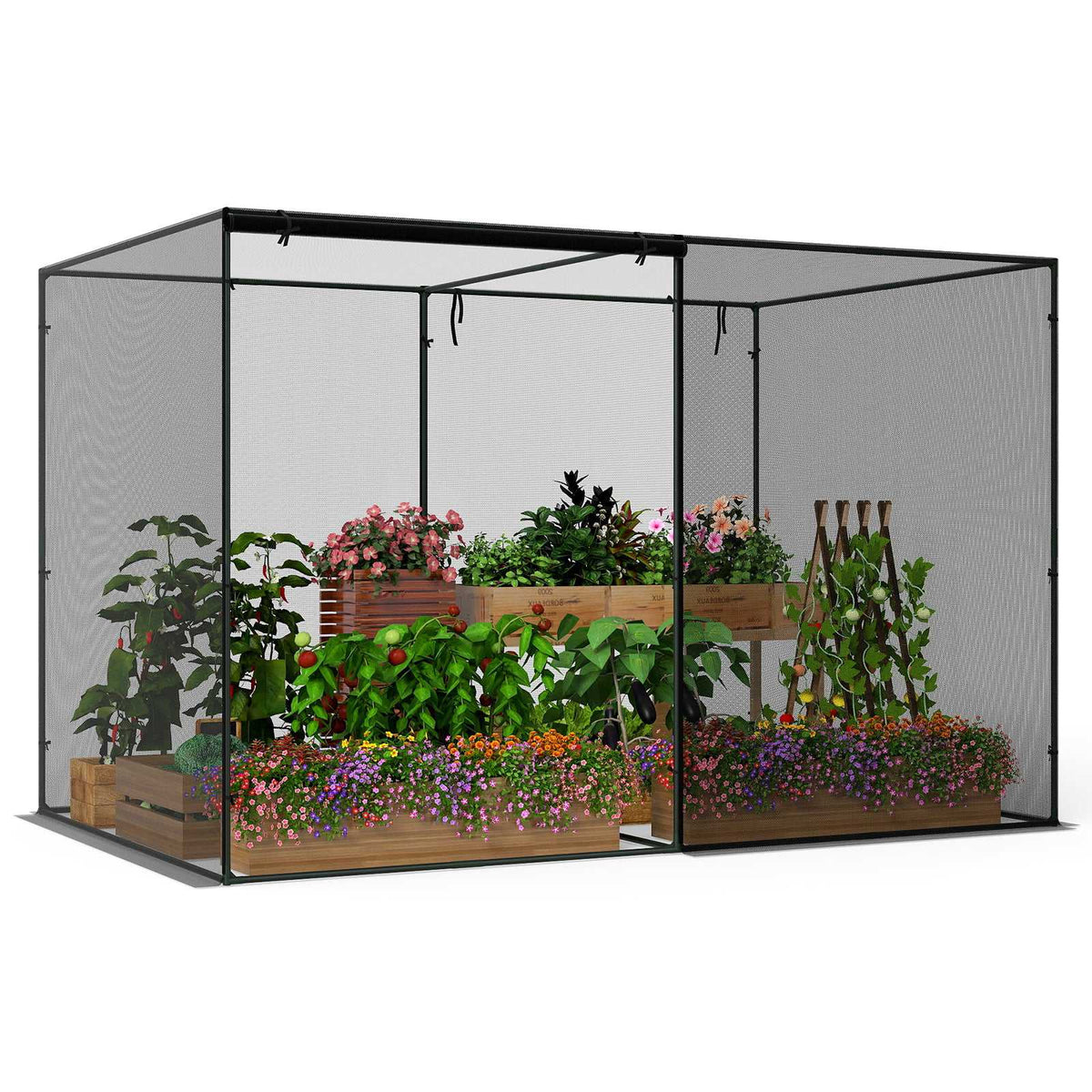 Plant Protection Tent with Roll-Up Door, 310 x 200 x 200 cm