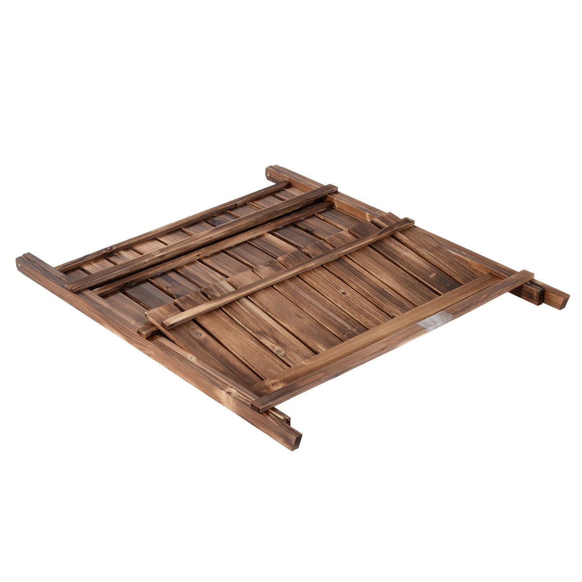 Plant Stairs Flower Bench Flower Stairs Flower Shelf Plant Shelf Flower Stand 3 Steps Fir Wood Dark Brown 80 X 37 X 93 Cm