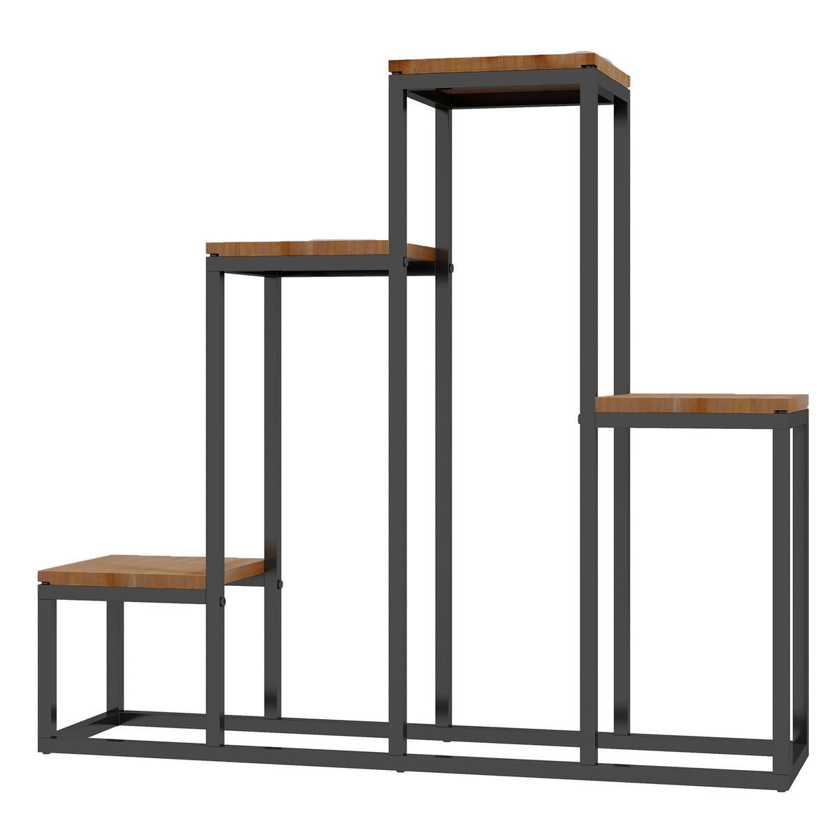 Plant Stand, Flower Shelf With 4 Tiers, Plant Shelf Plant Stairs, Flower Stand For Balcony, Garden, Light Brown, 80 X 20 X 74 Cm