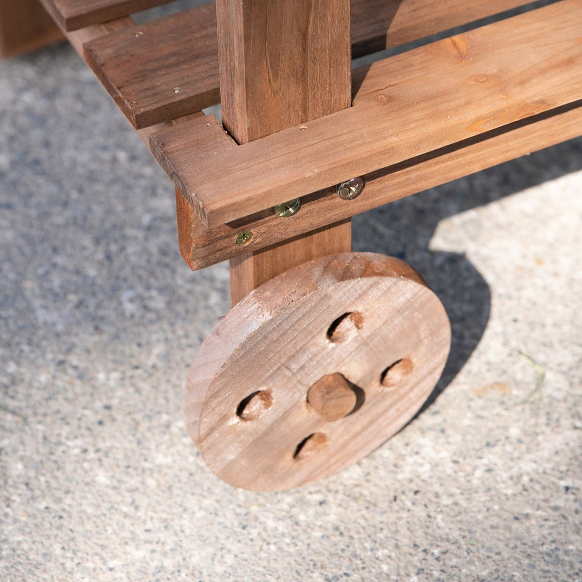 Plant Table With Drawer 2 Steps Gardening Table With Sink And Wheels Garden Fir Wood Brown 92 X 45 X 119 Cm