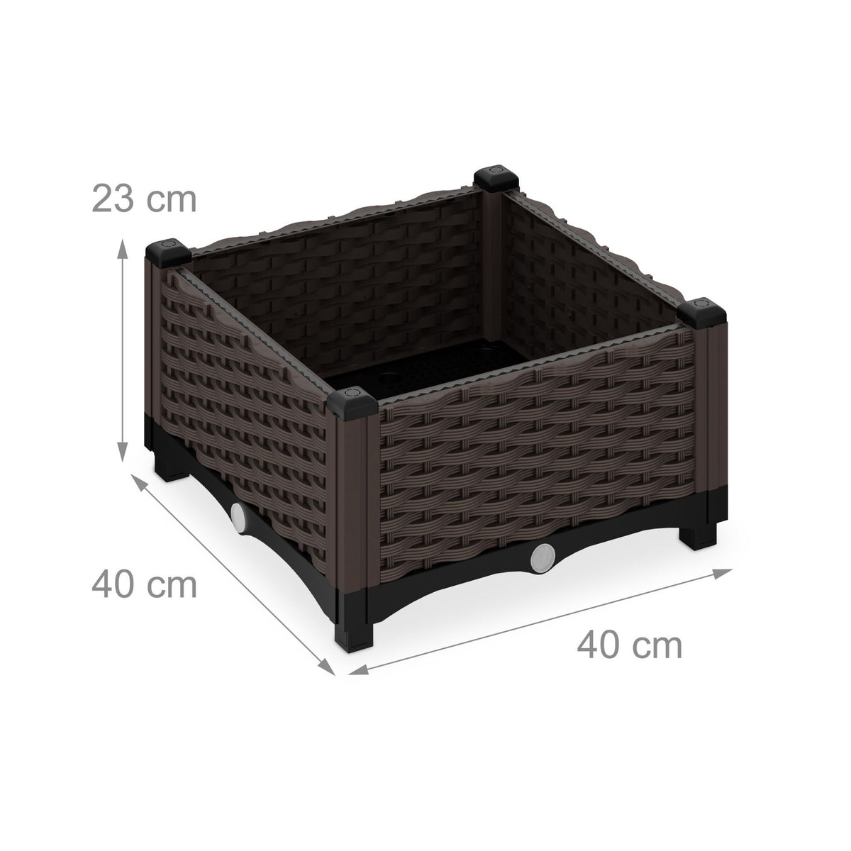 Planter box in rattan look