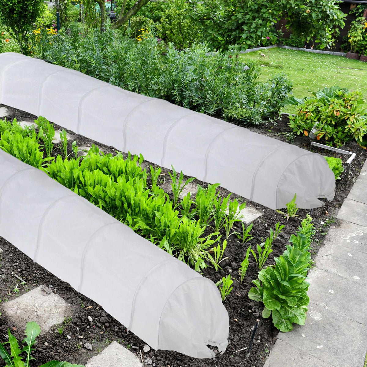 Planting tunnel made of fleece 5 m set of 2
