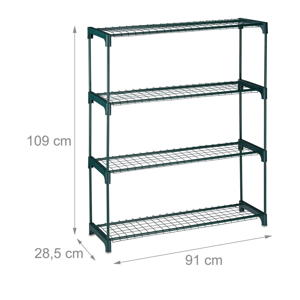 Plant shelf with 4 shelves