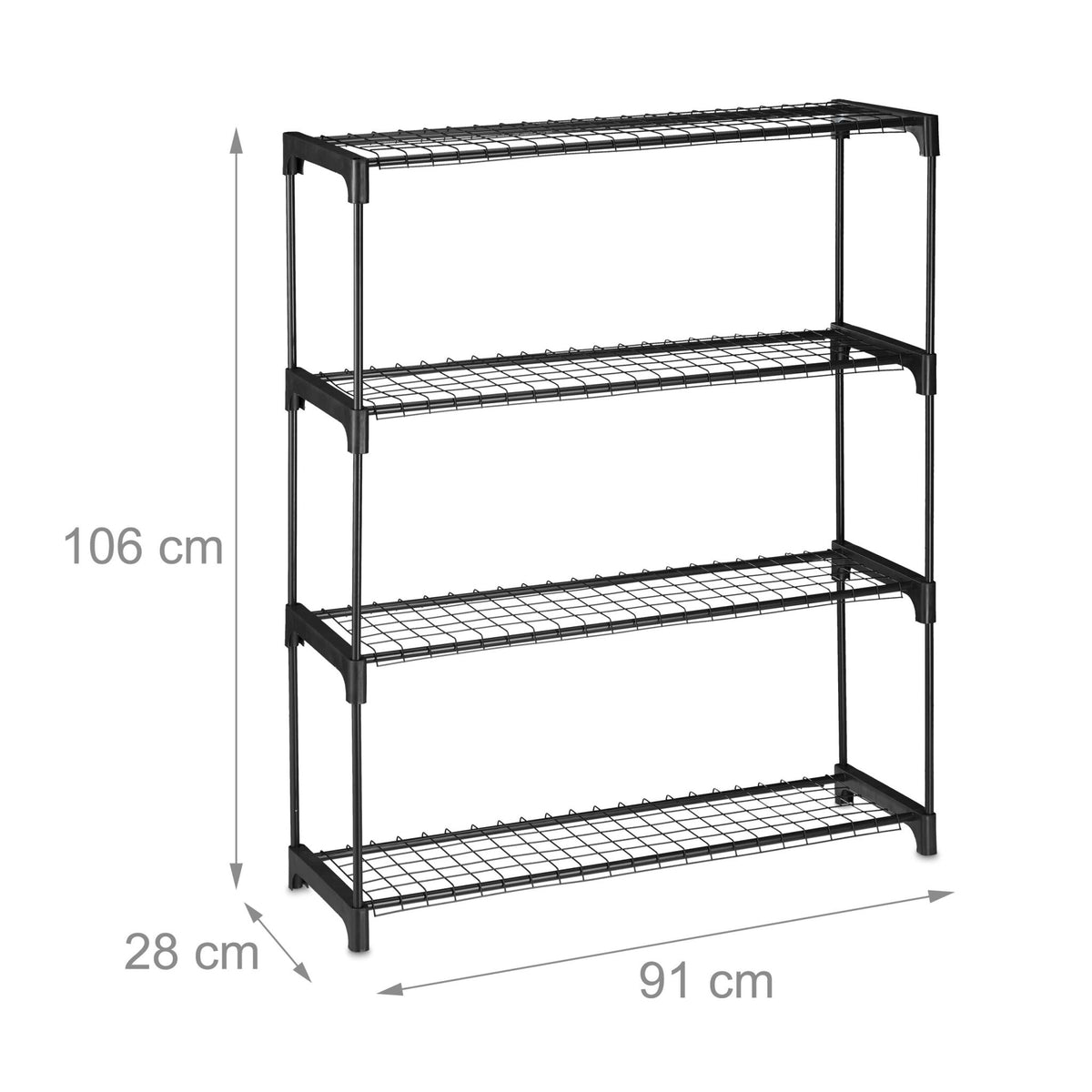 Plant shelf with 4 shelves