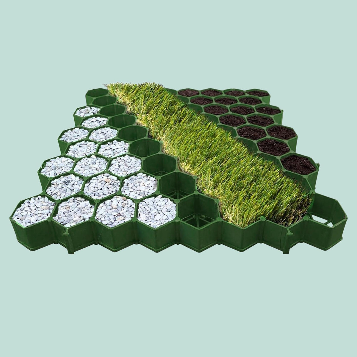 Plastic Lawn Grid for Driveways and Paths, Easy Install