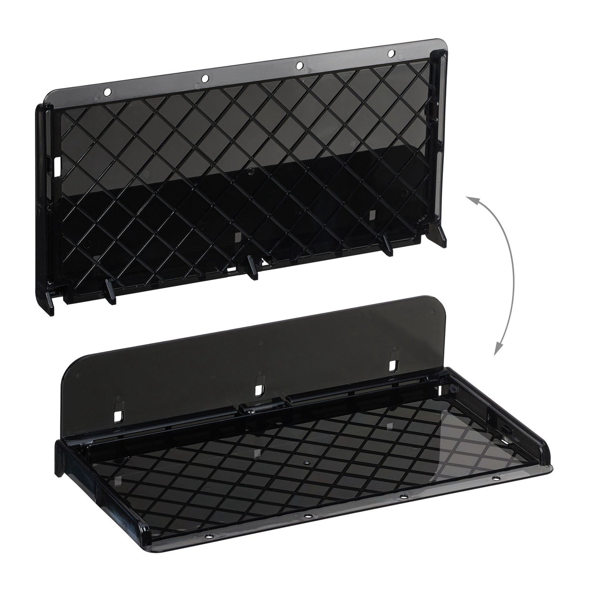 Plastic bed shelf