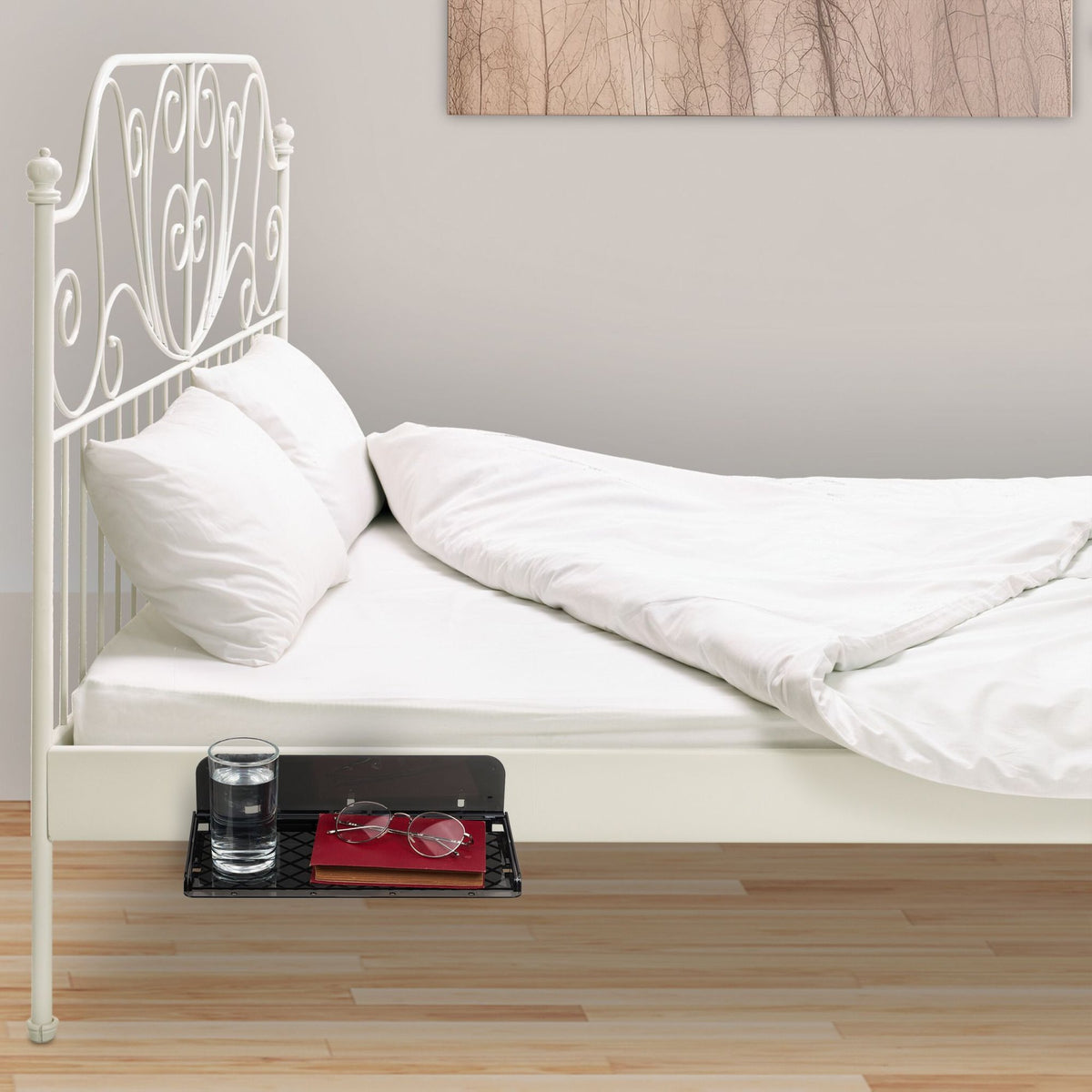 Plastic bed shelf