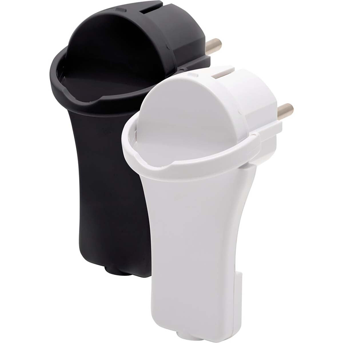 Plastic extension cable with flat plug (extension cable flat for inside with 3m cable) black